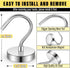 6 Pack Metal Magnetic Hooks,40lb+ Heavy Duty Magnet Hooks,Magnetic Kooks Heavy Duty for Cruise Cabins,Hanging,Grill,Tool,Kitchen by Junarter