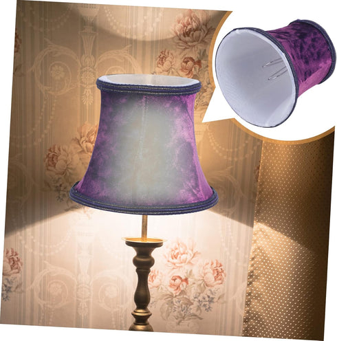 1pc Fashionable Lamp Cover Deep Purple Fabric Shade for Table and Floor Lamps Light Decoration Accessory