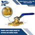 4 Pieces 1/2" Pex Ball Valve Hot & Cold, 24-2-1&2=4X (4 Packs)