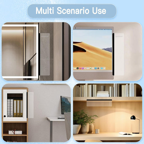 iDTogAoE 2PCS Monitor Memo Board, Acrylic Sticky Note for Computer Screens,Transparent Side-Mount Memo Panel
