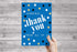 9 12 Big Dot Jumbo Thank You Card - Extra Large x with Envelope - Blue