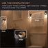 Enbrighten Towel Ring, Motion Sensing Night Light, Battery Operated Hand Towel Holder for Bathroom Kitchen, Matte Black