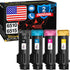 Cartlee Set of 4 High Yield Laser Toner Cartridges for Xerox Phaser 6510, Workcentre 6515 (1 Black, 1 Cyan, 1 Magenta,