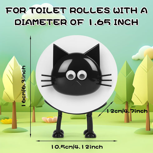 AmaQueen 3 Pack Sets Cat Paper Towel Holder, Decorative Bathroom Decor Wall Art and Accessories for Farmhouse Modern