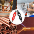2 Pack 4-in-1 Copper Pipe Cleaner, 1/2 in & 3/4 in Wire Brush for Plumber Deburring, Copper Cleaning Brush