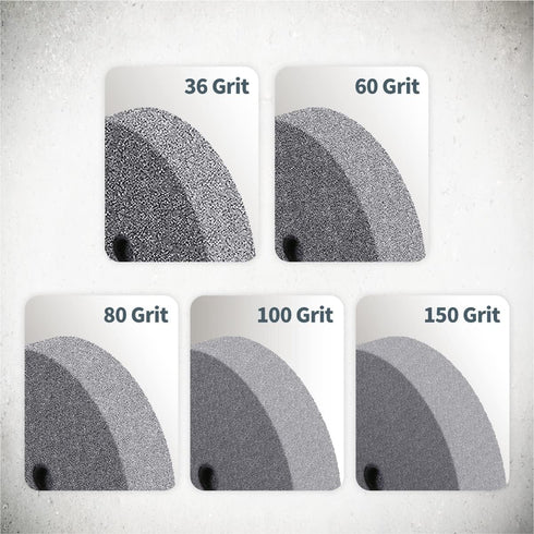 POWERTEC 15515 Bench Grinder Wheel, 6 Inch x 3/4 Inch, 60 Grit Aluminum Oxide, 1/2 Arbor, 1 Pack