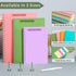 EMSHOI College Ruled Spiral Notebook, 4 Pack, 5.7" x 8.22", 640 Pages, Plastic Hardcover, Orange, Green, Pink, LightBlue