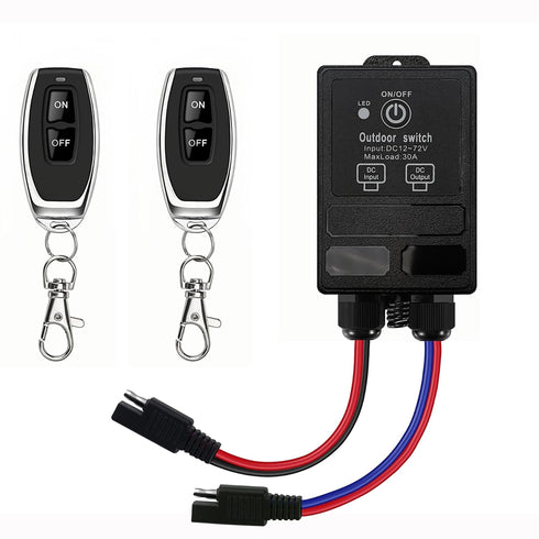DC12V Waterproof Wireless Relay Switch Wireless Remote Control 30A Relay Switch with
