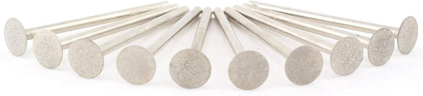 Diamond Grinding Bits 2.35mm Shank T Shape Head 8mm Engraving Burrs Pack of 10 Pcs
