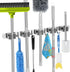 voze 5 Racks and 4 Hooks Mop and Broom Holder Wall Mount, Heavy Duty Storage Tool Racks for Kitchen and Garage
