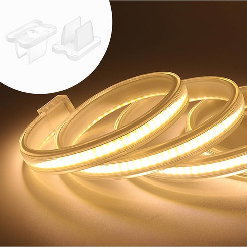 Piriuuo 50 50 5-6mm Pcs Led Light Clips, Rope Light Clips Waterproof Led Strip Mounting Clip Indoor LEDs Strip Lights