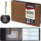 Office Werks Executive Check Binder 9 X 13 Inch, 7 Ring with Zip Pouch, 600 Checks Capacity, Brown