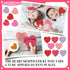 Glenmal 200 Pack Valentine's Day Heart Shape Sticky Notes, 3 x 3 Inch, Cute Self-Adhesive Pastel Notepads