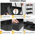 SPACELEAD 3 Tier Slim Rolling Storage Cart, Mobile Utility Organizer for Bathroom, Office, Kitchen, Laundry Room - Black