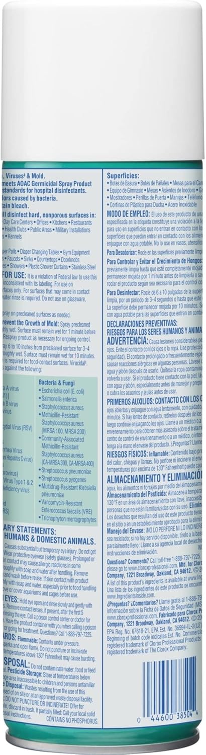 19 1 Clorox Disinfectant Spray, Ounce, Each