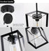 Sheenkarion 1 Pack Farmhouse Black Kitchen Island Pendant Light Fixture,Height Adjustable Metal Rod Hanging Modern