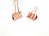 Binder Clips, Small Metal Clamp, Rose Gold, 0.75 inch / 19 mm, 20 PCS