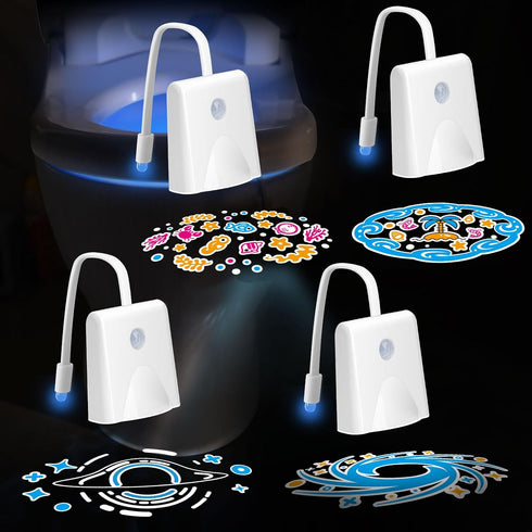 LAVAED 4 Pack Toilet Nights Lights 16 Color Changing,Motion Sensor Activated Detection