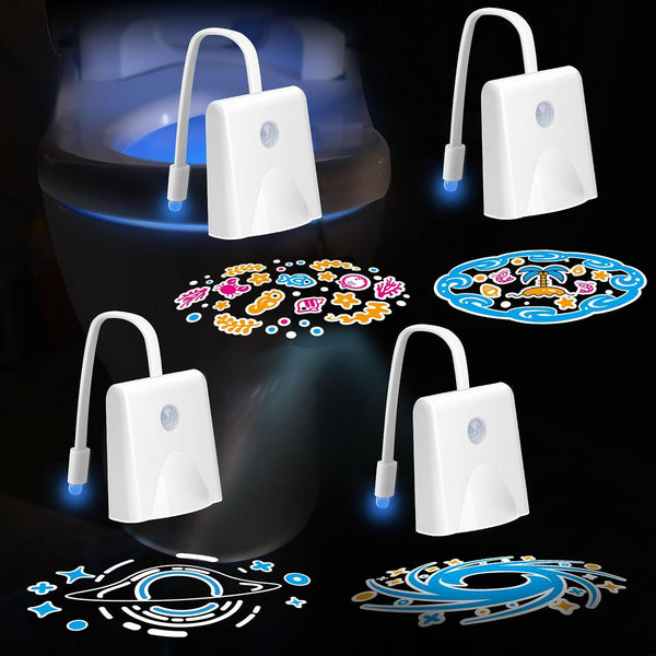 LAVAED 4 Pack Toilet Nights Lights 16 Color Changing,Motion Sensor Activated Detection