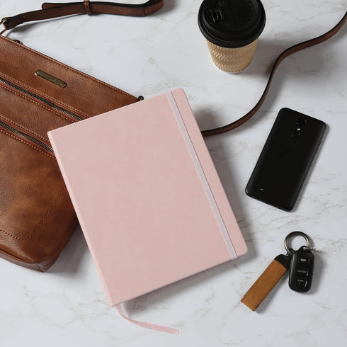 Oxford Journal, Classic Notebook for School or Office, 192 Pages, Lined Writing Notebook, 7.5" x 9.5", Hardcover, Blush
