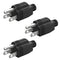 NEMA 5-15P Electrical Replacement Plugs, 125V 15A 3-Prong Power Replacement Plug, 3-Pack