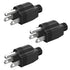 NEMA 5-15P Electrical Replacement Plugs, 125V 15A 3-Prong Power Replacement Plug, 3-Pack