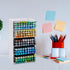 SANFURNEY 5 Slots Marker Pen Organizer Holder, Art Marker Rack for Desktop, Home, Classroom, Office Storage