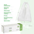Simple's (3 Pack=240 12"x7"x22", 1.2 Plastic Bags with Handles For Small Business, Bags) Shopping Grocery, Plastic T