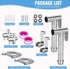 Imlemao 2 Pack Handheld Toilet Bidet Sprayer, Adjustable Water Pressure Stainless Steel Jet Spray Attachment with Hose