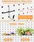 INCLY 238PCS Pegboard Accessories Organizer Kit, Hooks Assortment with Bins and Paper Towel Holder for Garage