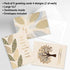 Foil Falling Leaves Sympathy Cards, Set of 8 (4 designs), Large 5" x 7", Sympathy Cards with Sentiments Inside,