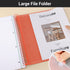 EUSOAR 3 Subject Spiral Notebook, Large A4 9.25" x 11.7" Lined College Ruled Notebook with Pockets, Cute Journal (240