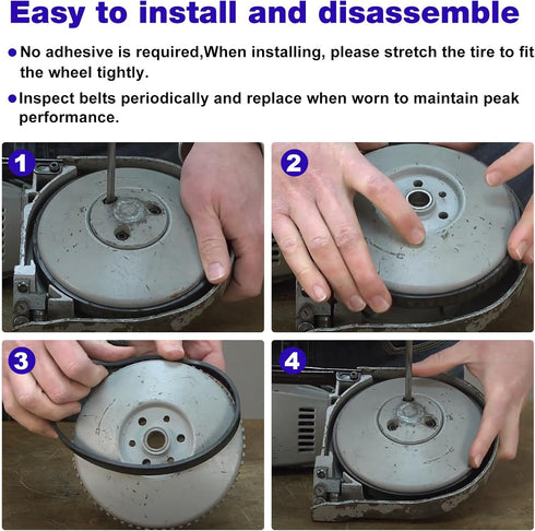 4 Pack 45-69-0030 Blades Pulley Tires for Milwaukee Bandsaw Series 2629-20, 6242-6, 2429-2