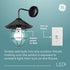 Bulbs, E12 (2 Pack) GE LED+ Dusk to Dawn LED Light Automatic On/Off Outdoor Security Lights, Soft White, Candelabra