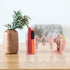Alipis Adjustable Silicone Bookend and Desk Book Organizer, Small Pink Desktop Book Holder with Slant Design, Non-Skid