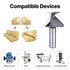1/2" R18 Seamless HUHAO Shank Woodworking Router Bit, Arc Bending Integrated Milling Cutter Router Bit, Carbide Tip V