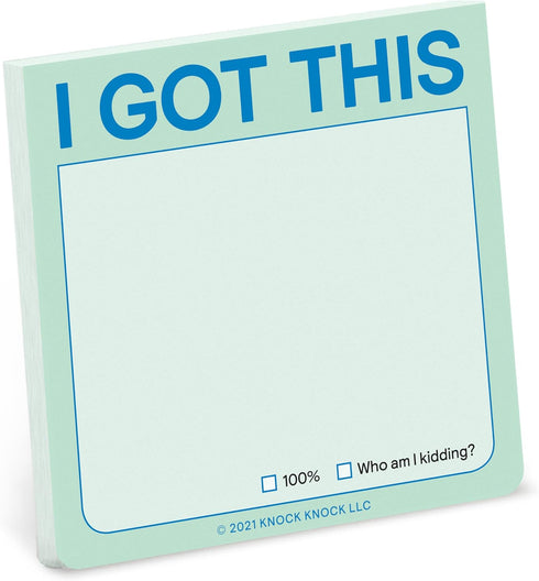 Knock Knock I Got This Sticky Note | Pastel Version | 3 x 3-Inches | Pack of 1