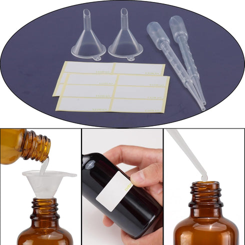 YIZHAO 2oz Blue Glass Dropper Bottles with Glass Dropper, Tincture Bottles for Essential Oils, Aromatherapy, Pack of 12