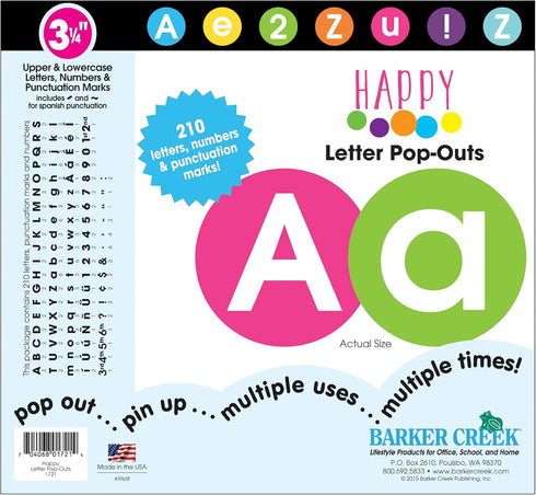 BARKER CREEK Happy Circle Letters - 3-1/4 in