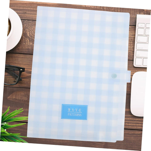 Portable File Holder Binder Folder, Blue, A6, A4, Easy to Use, Organizes Paper