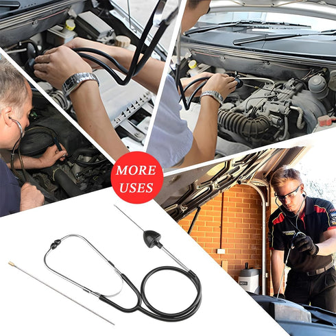 Yourkar Car Engine Mechanics Stethoscope, Stainless Steel Auto Engine Diagnostic Kit Stethoscope, Mechanics Automotive