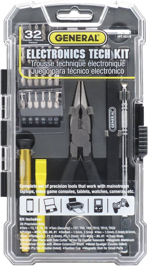 General Tools 661 Electronics Tech Repair Kit, 32 Piece