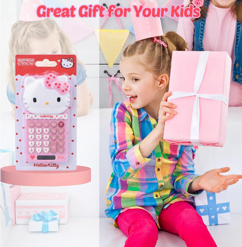 Cute Handheld Calculator, 5.9 * 2.6in, 8 Digit LCD Display, Battery Powered, Mini Cartoon Calculator for School.