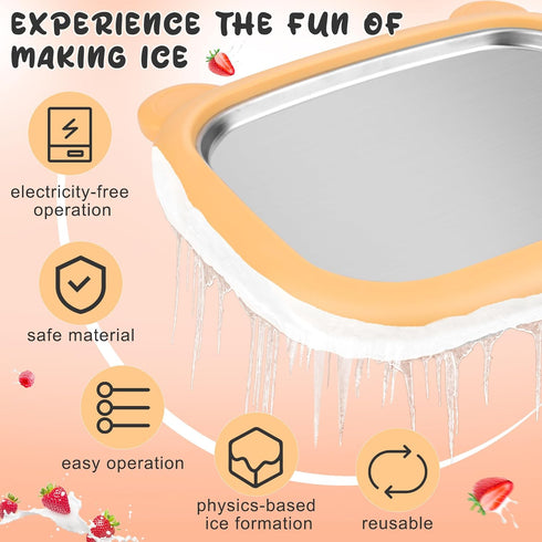 1+12P Frozen 2P 10P Windspeed Rolled Ice Cream Maker Machine, Instant Ice Cream Maker Tray Instant Cold Plate