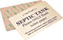 Septic Tank Sign - Aluminium Composite with Adhesive, Notice Plaque for Toilets, Bathrooms, W.C
