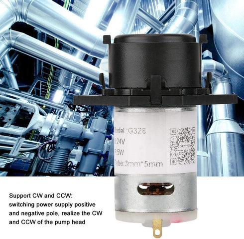 24V DC Peristaltic Liquid Pump Dosing Pump for Aquarium Lab Analytical, 10ml/min - 90ml/min (Black)