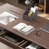 TV Remote Control Organizer/Caddy with 3 Compartments, PU Leather Remote Holder for Bedside Table, Desk Organizers