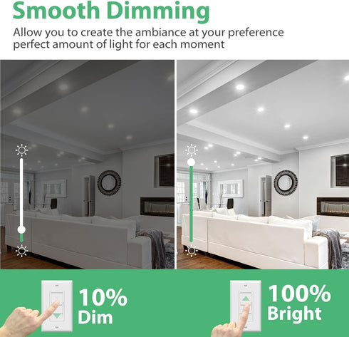 6 Pack BR30 Bulb, Dimmable Bulbs CRI80 7W 65W 5000K 650 15000 E26 Bulb, DEGNJU LED Recessed Light Indoor Flood Light
