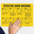 "Effective Hand Washing" Label by SmartSign, 10" x 14" Laminated Vinyl