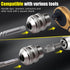 Topec Tap Socket Set, 2-Piece 1/2"DR x M13~M19 Adjustable Tap Chuck Tool with Adapter